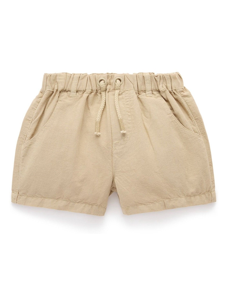 Purebaby Natural Linen Blend Shorts - Image 2 of 5
