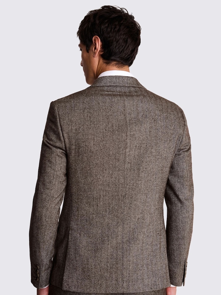 MOSS Brown Slim Fit Tweed Jacket - Image 2 of 6 MOSS Brown Slim Fit Tweed Jacket - Image 2 of 6