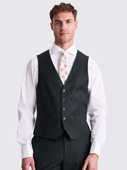 MOSS Charcoal Regular Twill Suit Waistcoat - Image 1 of 3