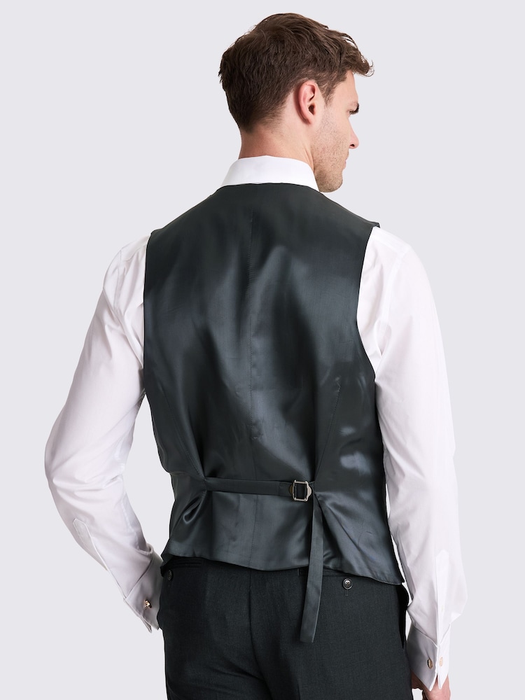MOSS Charcoal Regular Twill Suit Waistcoat - Image 2 of 3 MOSS Charcoal Regular Twill Suit Waistcoat - Image 2 of 3