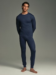 Blue Navy Thermogen Long Sleeve Top and Leggings Set - Image 1 of 11