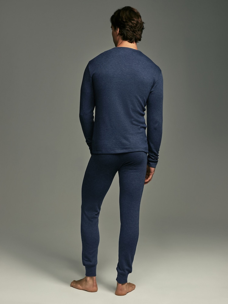 Blue Navy Thermogen Long Sleeve Top and Leggings Set - Image 2 of 11