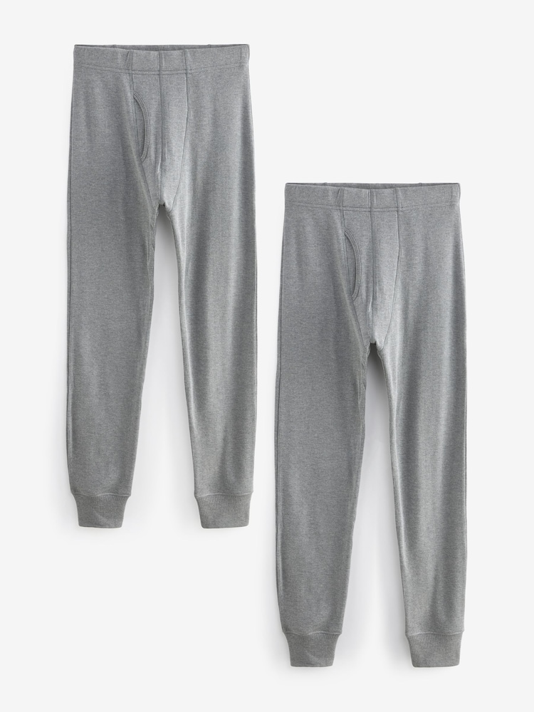 Charcoal Grey 2 Pack Thermal Leggings - Image 1 of 10