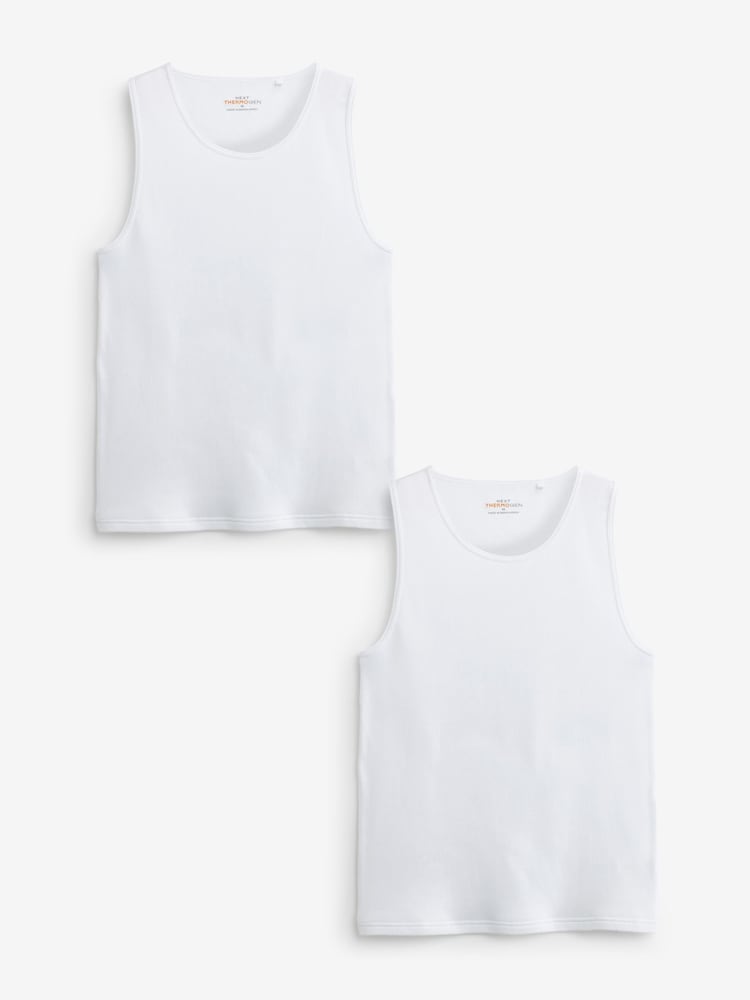 White Thermal Tops 2 Pack - Image 1 of 8