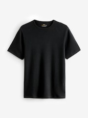 Black Short Sleeve Thermal Top and Leggings Set - Image 6 of 9
