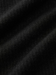 Black Short Sleeve Thermal Top and Leggings Set - Image 8 of 9