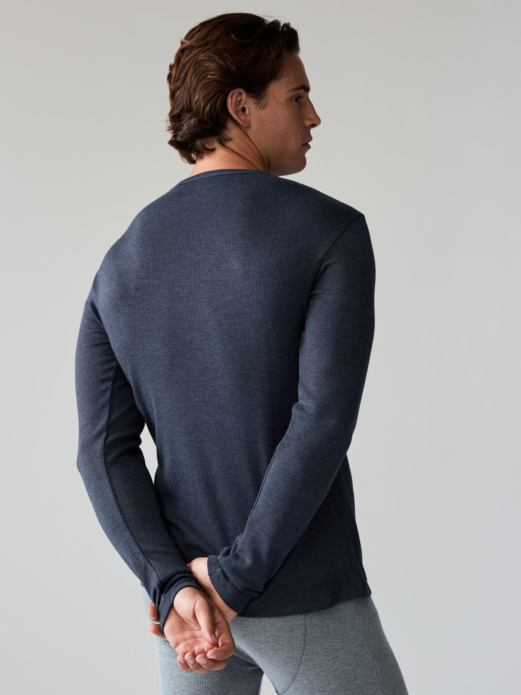 Buy Navy Blue Thermal Long Sleeve Top 2 Pack from Next USA