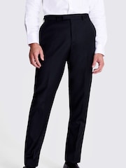 MOSS Black Regular Fit Twill Trousers - Image 1 of 3