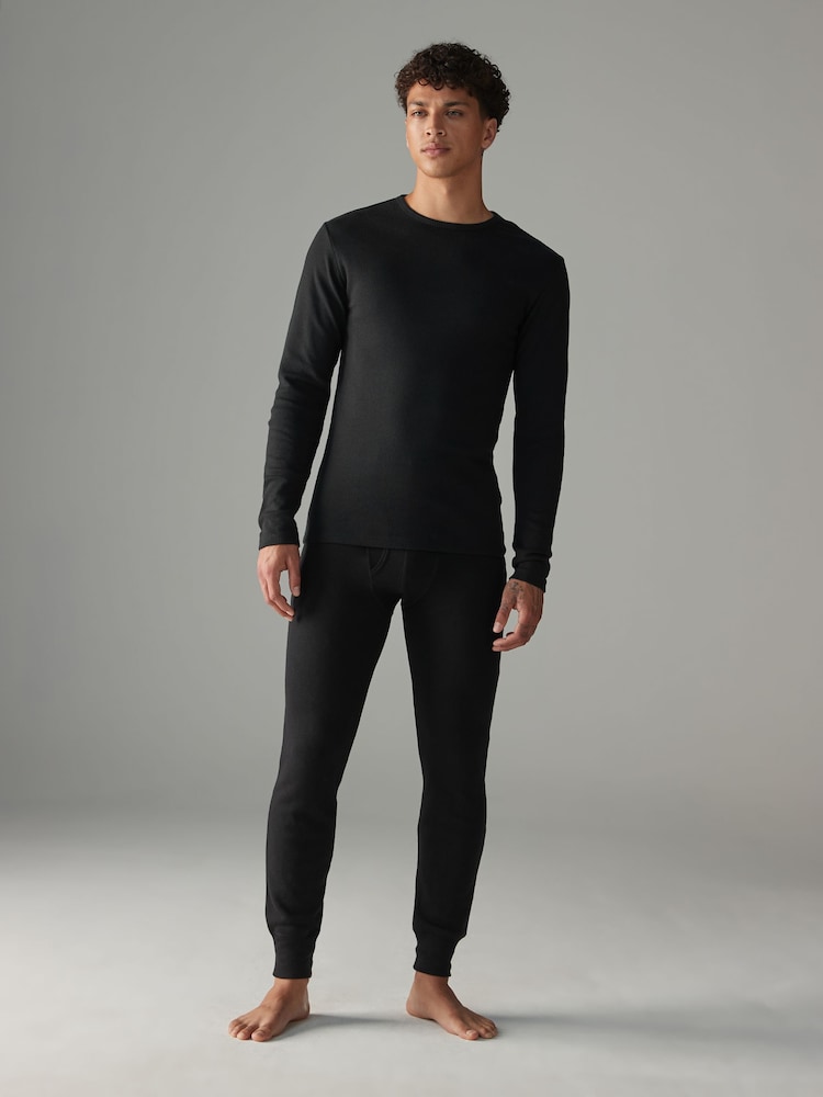 Черный - Thermogen Long Sleeve Top and Leggings Set - Изображение 1 из 9
