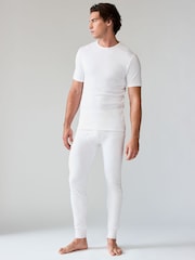 White Long Sleeve Thermal Top and Leggings Set - Image 1 of 8