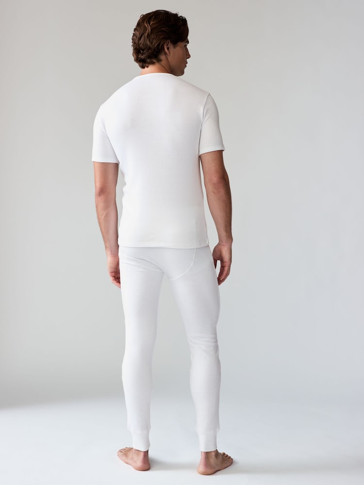 White Long Sleeve Thermal Top and Leggings Set - Image 2 of 8