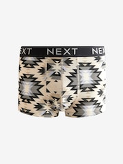 Neutral/Black Pattern Hipsters Boxers 4 Pack - Image 2 of 7