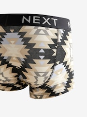 Neutral/Black Pattern Hipsters Boxers 4 Pack - Image 6 of 7