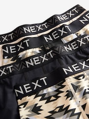 Neutral/Black Pattern Hipsters Boxers 4 Pack - Image 7 of 7