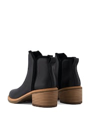 TOMS Hailey Black Boots in Water Resistant Leather - Image 2 of 5