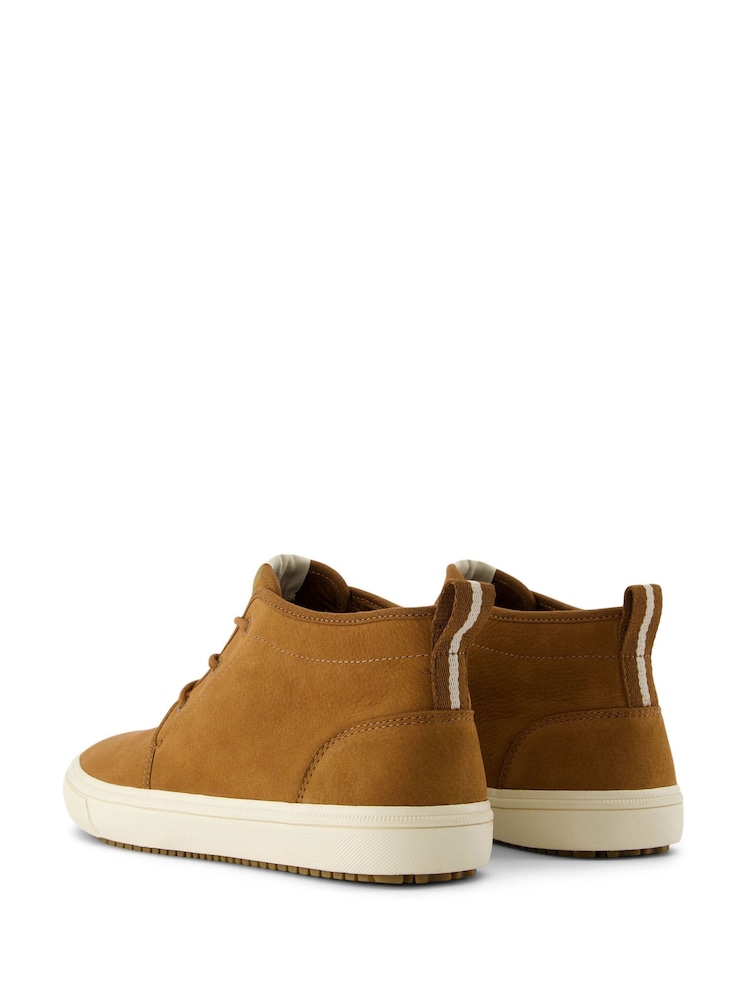 Toms Carlo Mid Terrain Brown Trainers In Water Resistant Walnut Leather - Image 2 of 5