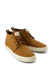 Toms Carlo Mid Terrain Brown Trainers In Water Resistant Walnut Leather - Image 4 of 5