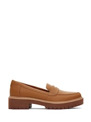 TOMS Cara Leather Loafers - Image 1 of 5