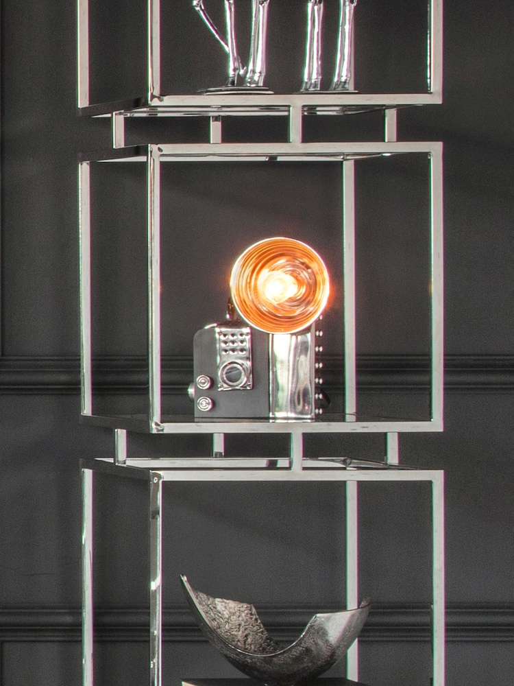 Libra Interiors Black/Silver Lichfield Camera Lamp - Image 1 of 2