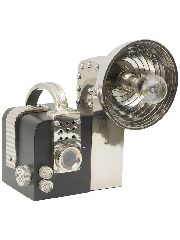 Libra Interiors Black/Silver Lichfield Camera Lamp - Image 2 of 2
