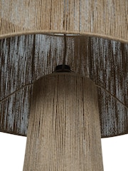 Libra Interiors Metal Gold Natrang Large Jute Floor Lamp with Shade - Image 4 of 5