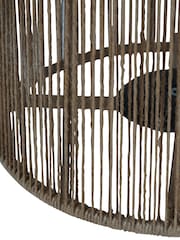 Libra Interiors Metal Gold Natrang Large Jute Floor Lamp with Shade - Image 5 of 5