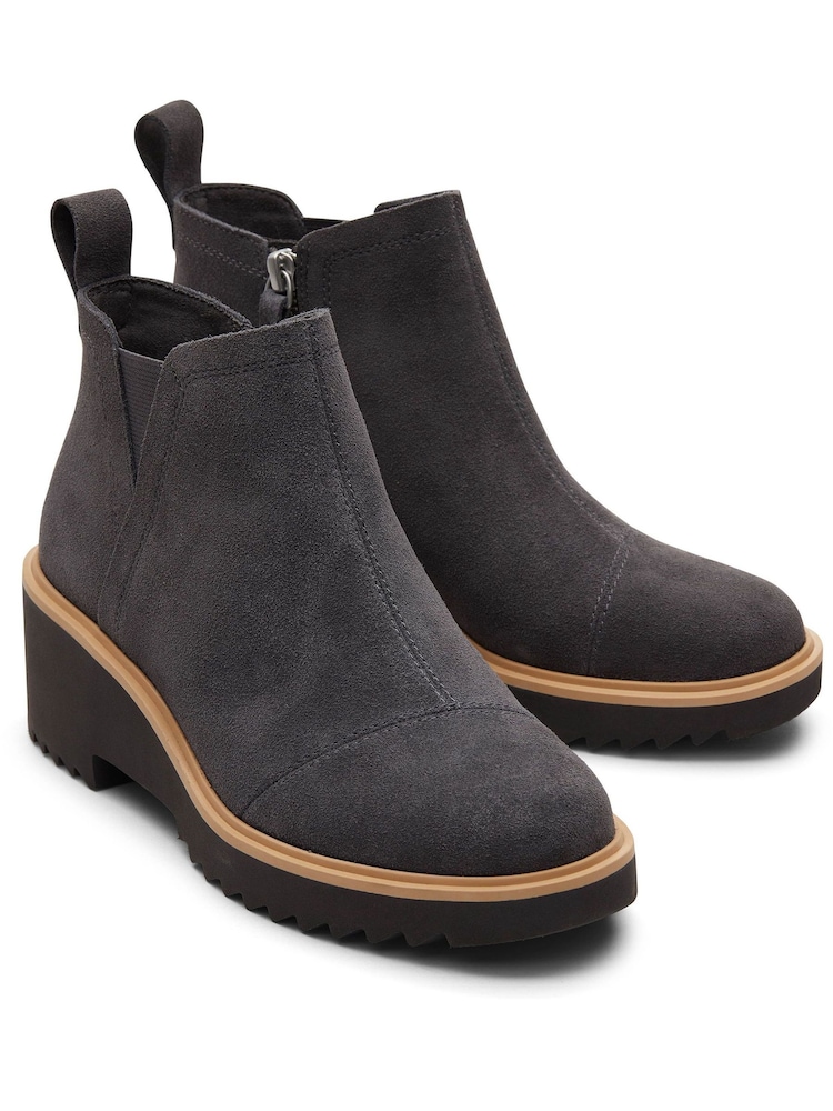 Toms Maude Mid Wedge Suede Boots - Image 2 of 5