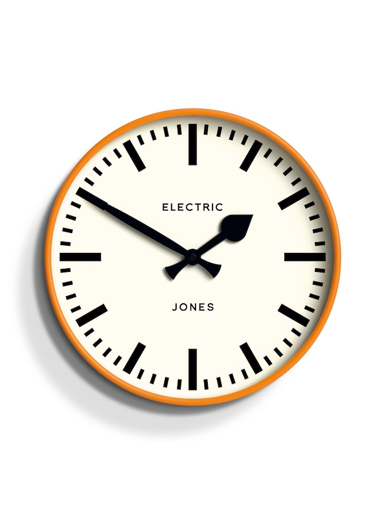 Jones Clocks Fizzy Orange Railway Wall Clock - Image 2 of 4