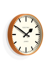 Jones Clocks Fizzy Orange Railway Wall Clock - Image 3 of 4