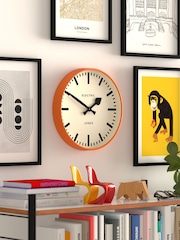 Jones Clocks Fizzy Orange Railway Wall Clock - Image 4 of 4