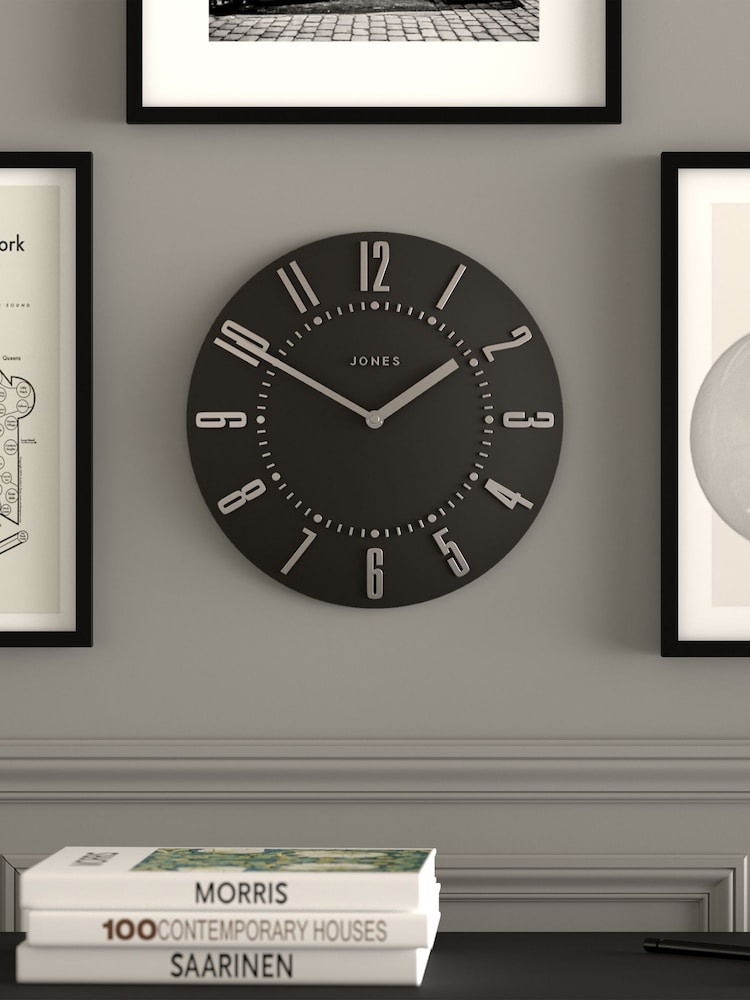 Jones Clocks Blizzard Grey Juke Wall Clock - Image 1 of 4