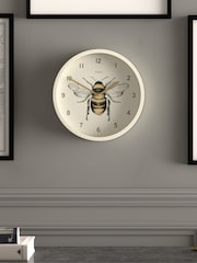 Jones Clocks Linen White Bee Wall Clock - Image 1 of 4