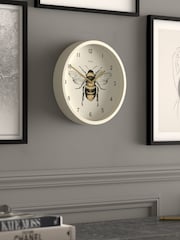 Jones Clocks Linen White Bee Wall Clock - Image 2 of 4