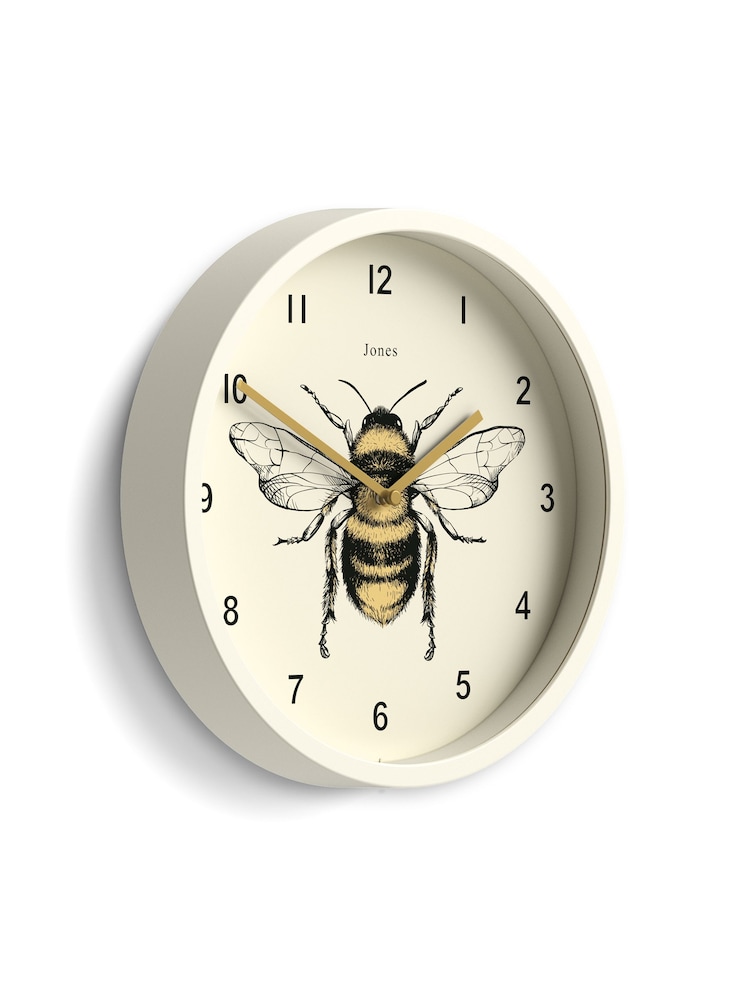 Jones Clocks Linen White Bee Wall Clock - Image 4 of 4
