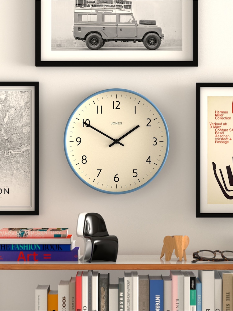 Jones Clocks Mid Blue Jam Wall Clock - Image 1 of 4
