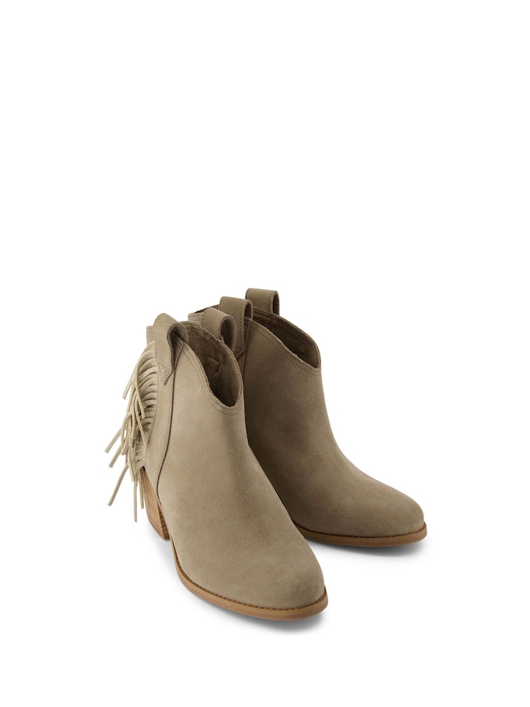 Botas estilo western TOMS Natural Constance en ante color duna - Imagen 2 de 5