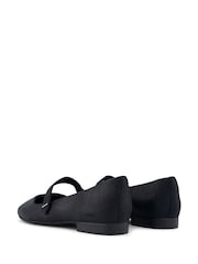TOMS Bianca Mary Jane Black Flats in Metallic Suede - Image 2 of 5