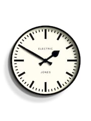 Jones Clocks Black Railway Wall Clock - Image 2 of 4