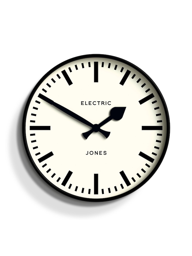 Jones Clocks Black Railway Wall Clock - Image 2 of 4