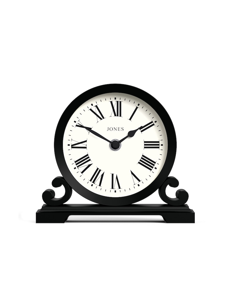 Jones Clocks Black Saloon Roman Numeral Mantel Clock - Image 2 of 4
