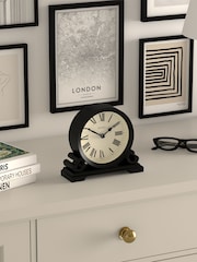 Jones Clocks Black Saloon Roman Numeral Mantel Clock - Image 4 of 4