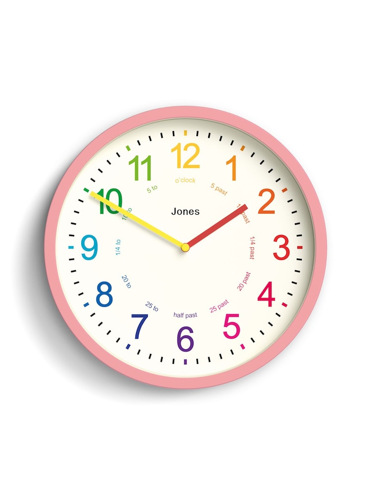 Jones Clocks Marshmellow Pink Kids Wall Clock - Image 2 of 4