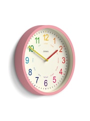 Jones Clocks Marshmellow Pink Kids Wall Clock - Image 3 of 4