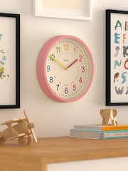 Jones Clocks Marshmellow Pink Kids Wall Clock - Image 4 of 4