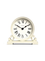 Jones Clocks Linen White Saloon Roman Numeral Mantel Clock - Image 2 of 4