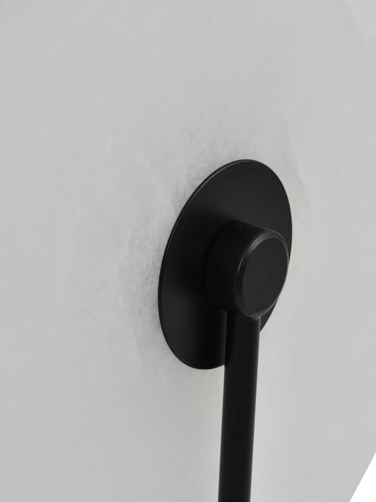 Libra Interiors White/Black Barkway Marble LED Table Lamp - Image 6 of 6