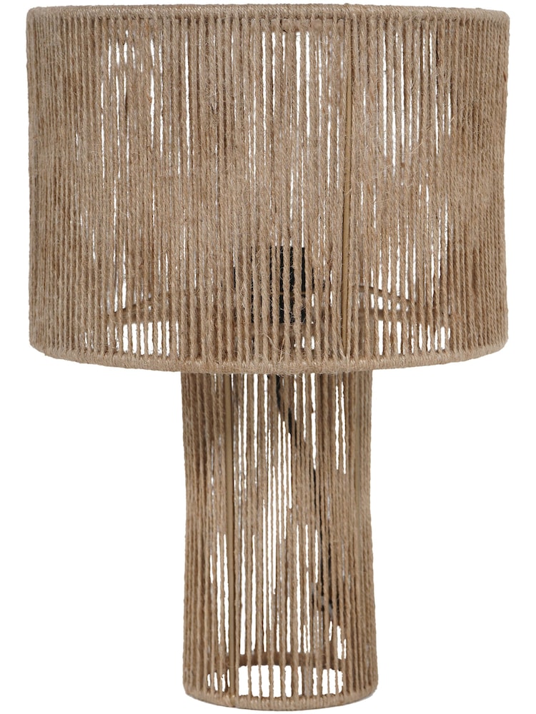Libra Interiors Metal Gold/Jute Natural Natrang Mini Table Lamp with Shade - Image 2 of 4