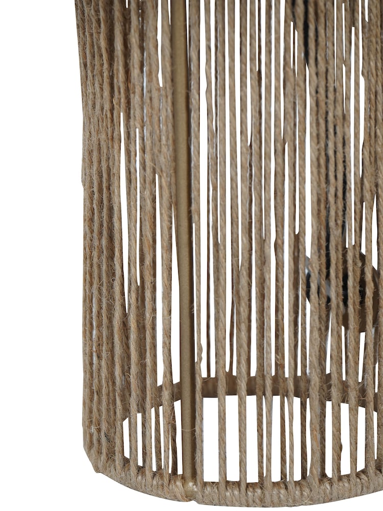 Libra Interiors Metal Gold/Jute Natural Natrang Mini Table Lamp with Shade - Image 4 of 4