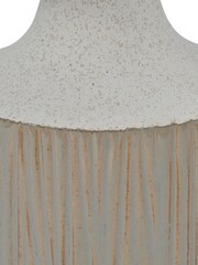 Libra Interiors Brown Porcelain Reeds Lamp with Shade - Image 5 of 6