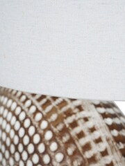 Libra Interiors Brown Chariot Round Ceramic Lamp - Image 5 of 5